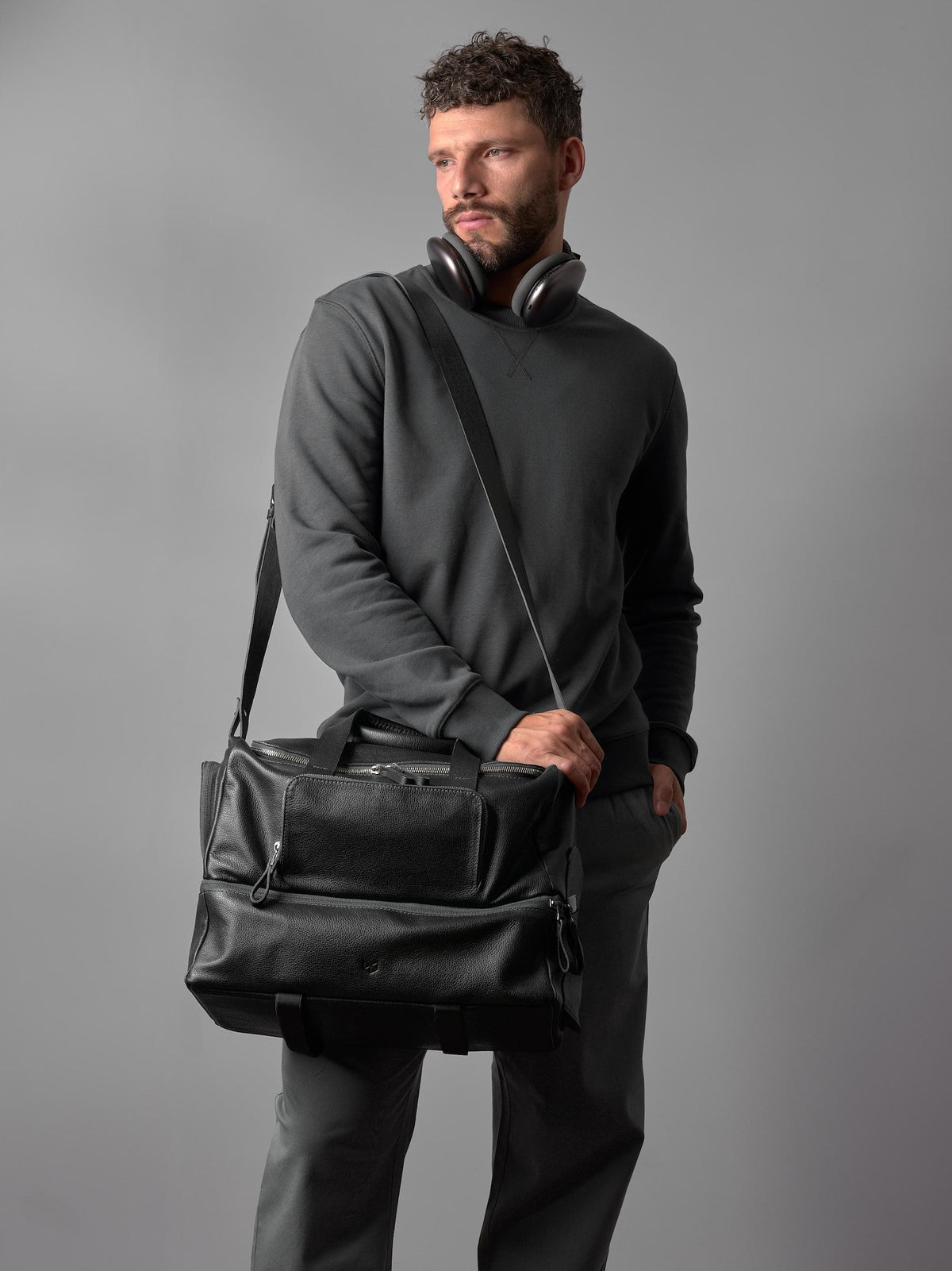 Leather Sport Bag | Gym Carryall