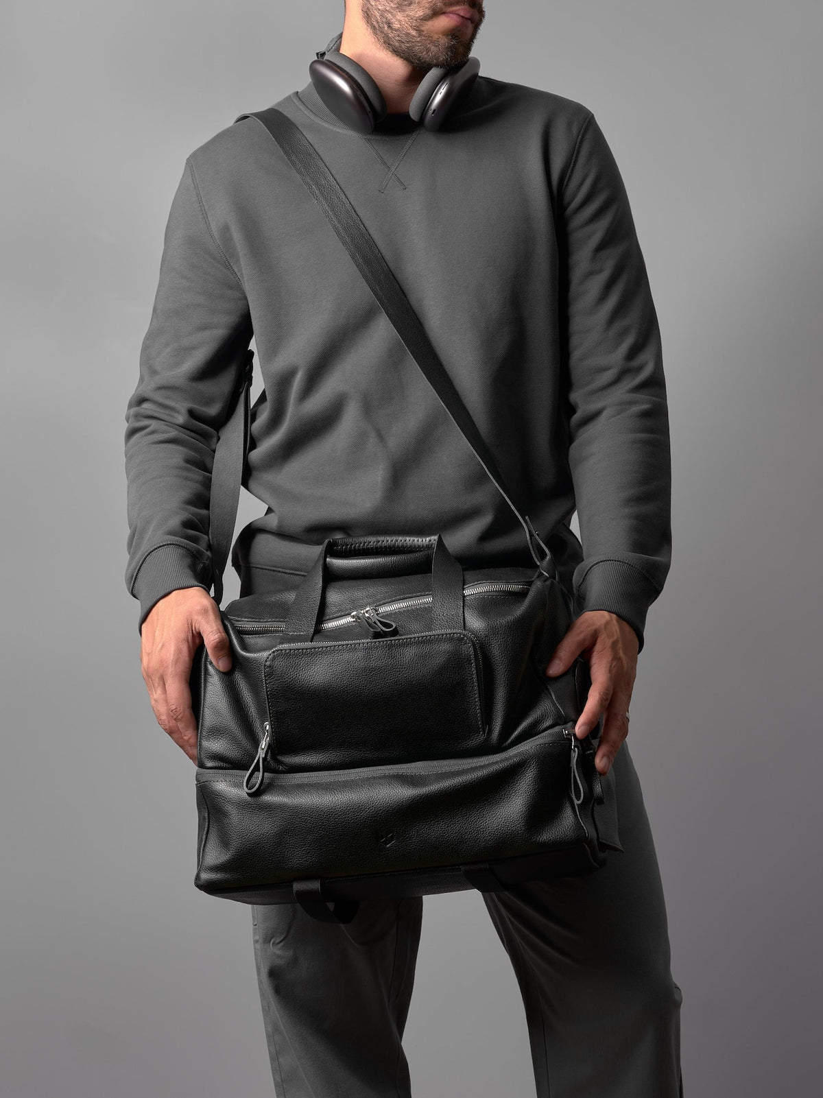 Leather Sport Bag | Gym Carryall