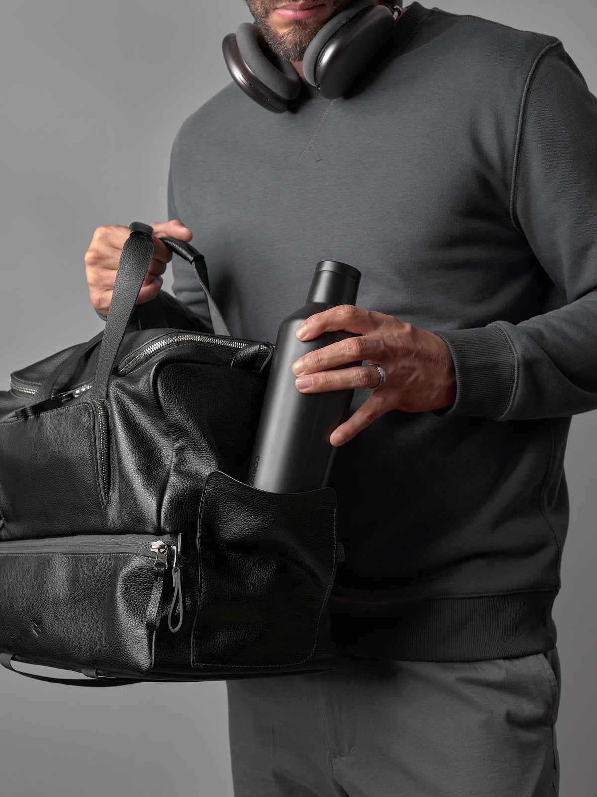 Leather Sport Bag | Gym Carryall
